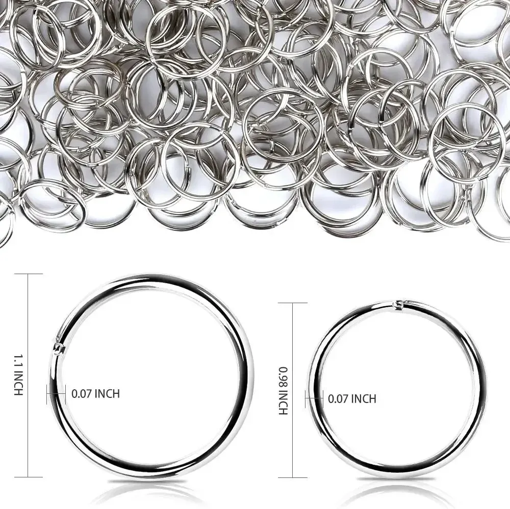 30mm Blank Key Rings – Split Keyrings, Keychain Blanks For DIY – 10 To 50 Pcs