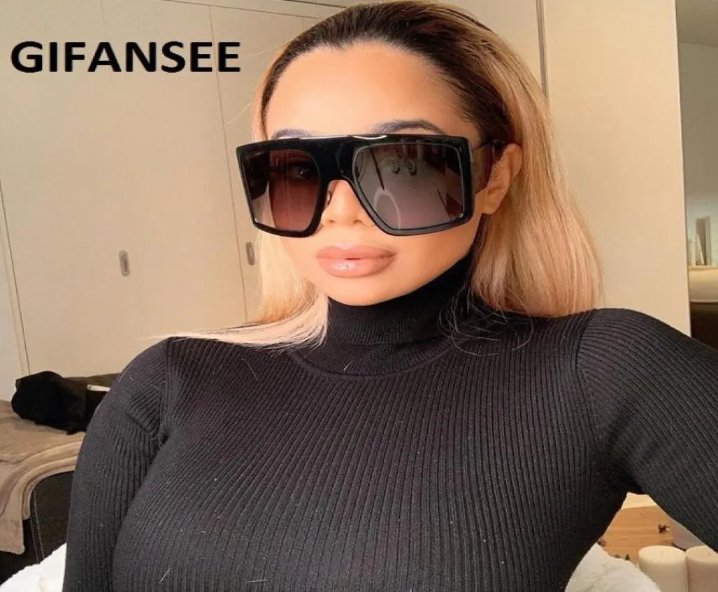 Gifansee Square Solglasögon Kvinnor Män varumärke Designer SUPPLYGE RAME RAMID Luxury Unique Glasses Female Eyewear UV400 Shades8002638