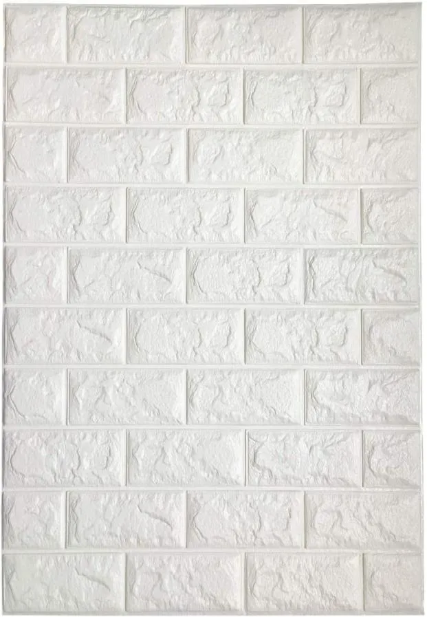 Carreaux muraux auto-adhésifs auto-adhésifs 3D Brick 3D Panels décoratifs muraux pour la chambre à coucher de chambre à coucher blanc 3D Wallpap82222512