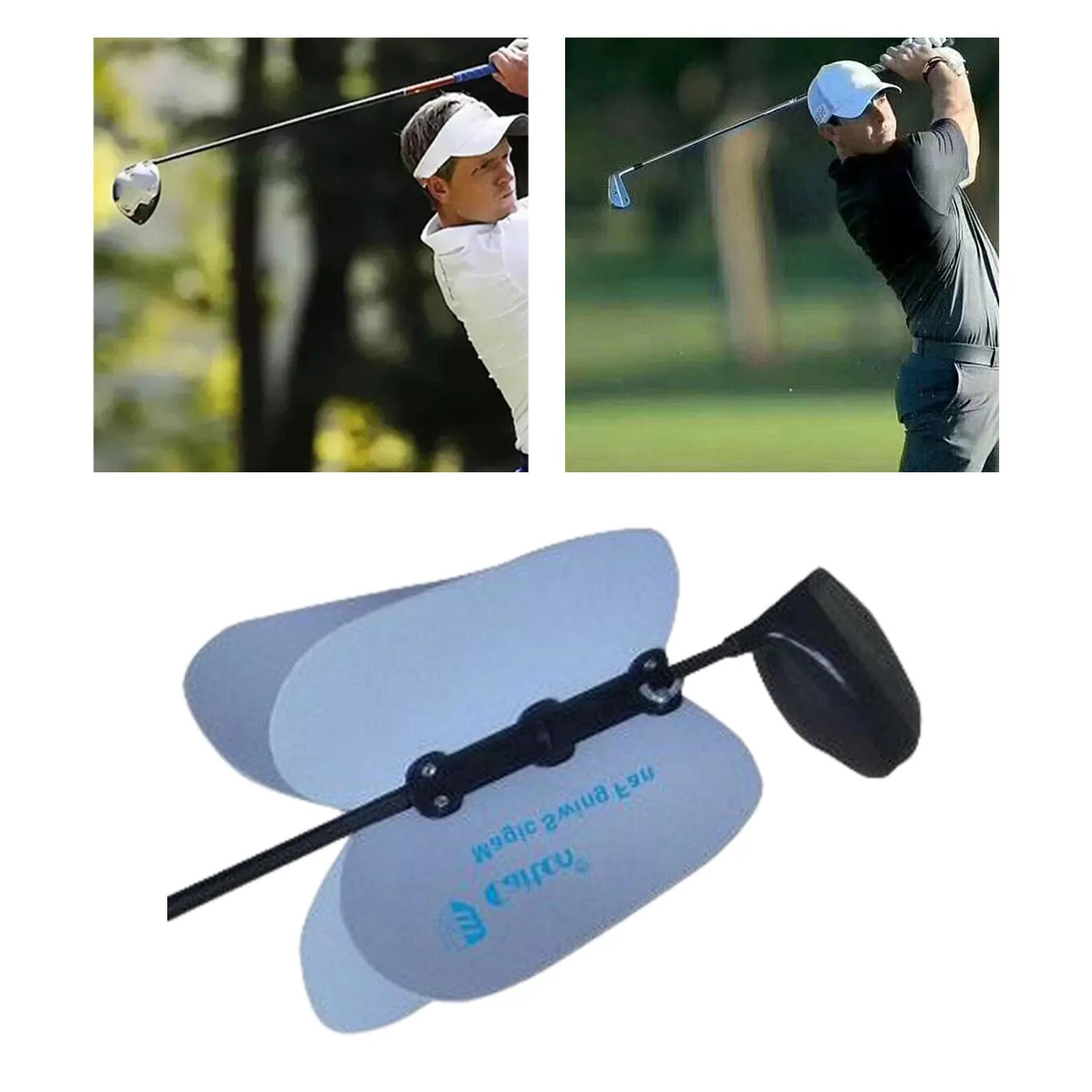 V -vormige golfwenkwenkventilator Windweerstand Equipment Training Trainer Oefen Rubberen Pinwheels Hulp voor golfers van alle vaardigheidsniveaus