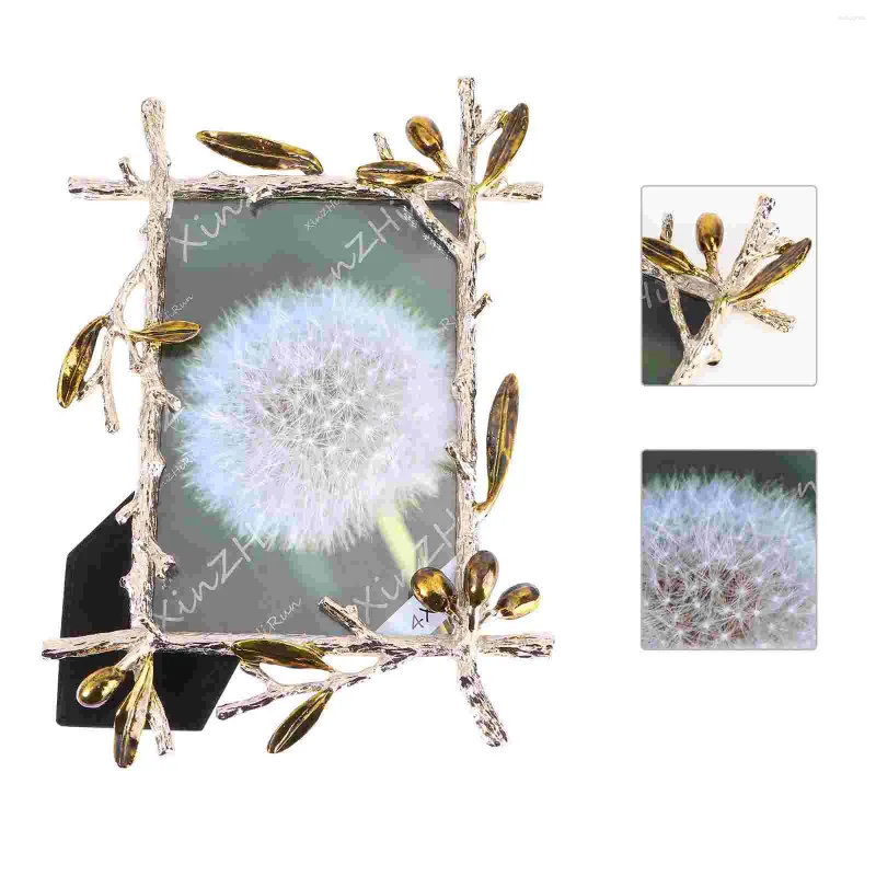 Frames Creative Po Frame Enamel Metal Gold Decor European Style Retro Golden Office