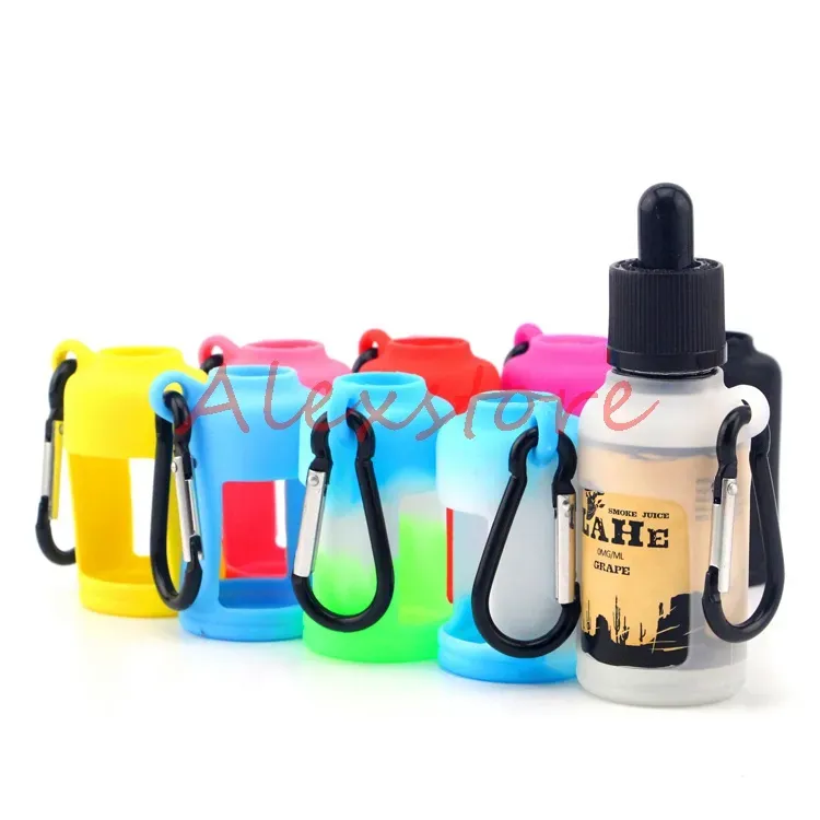 Silicone Skin For E Liquid Bottles Soft Pouch Box Protective Colorful Display Case Fit E Juice Bottle 30ML Silicon Rubber Sleeve DHL