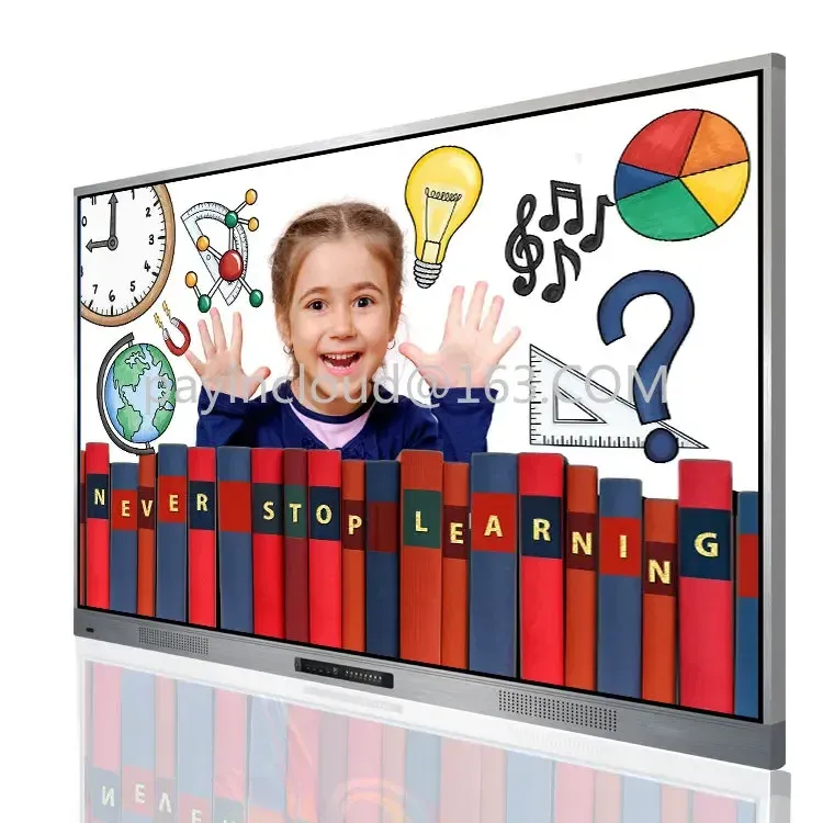 55 65 75 86 98 بوصة شاشة LCD التفاعلية اللمسة البيضاء الشاشة Smart Board TV