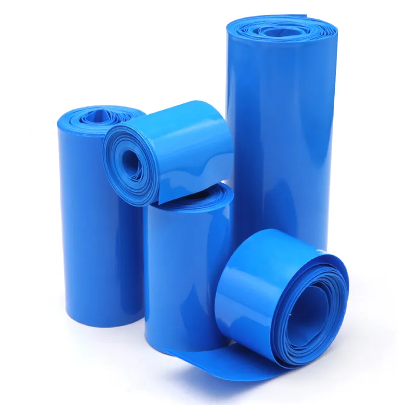 5 mètres bleu 18650 Batterie Lipo PVC Pack de tubes thermiques 17 mm ~ 180 mm de film isolé enveloppe de film Lithium Câble Câble Bleu