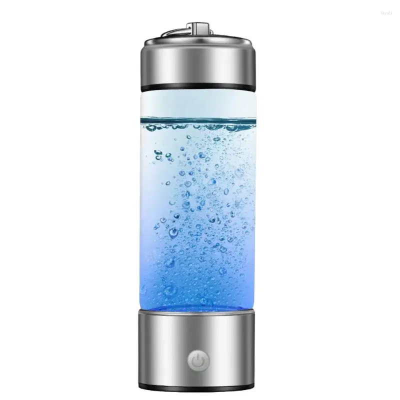 Bouteilles d'eau Générateur de bouteilles hydrogène portable riche en hydrogène pour le bureau à domicile Electrolyse rapide USB Charge 420 ml