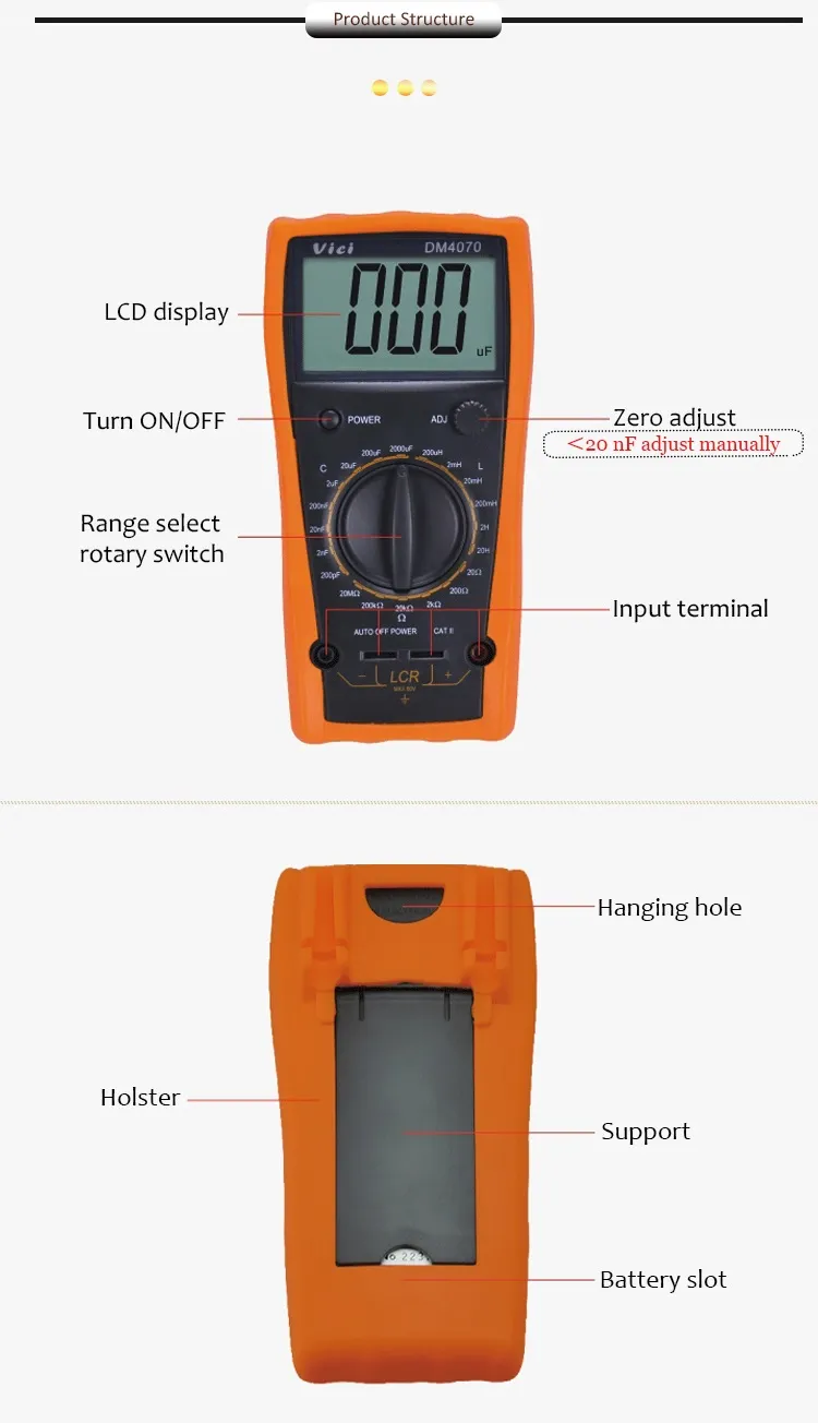 Sinometer Dm4070 DHgate.com:Vici DM4070 Digital Bridge LCR Meter 20H Inductance 2000uF ...