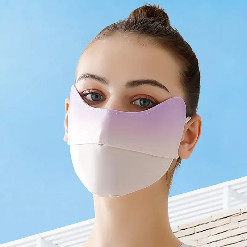 Masque Respirant UV En Soie De Glace - Réutilisable - Beige - Unisexe - Neuf