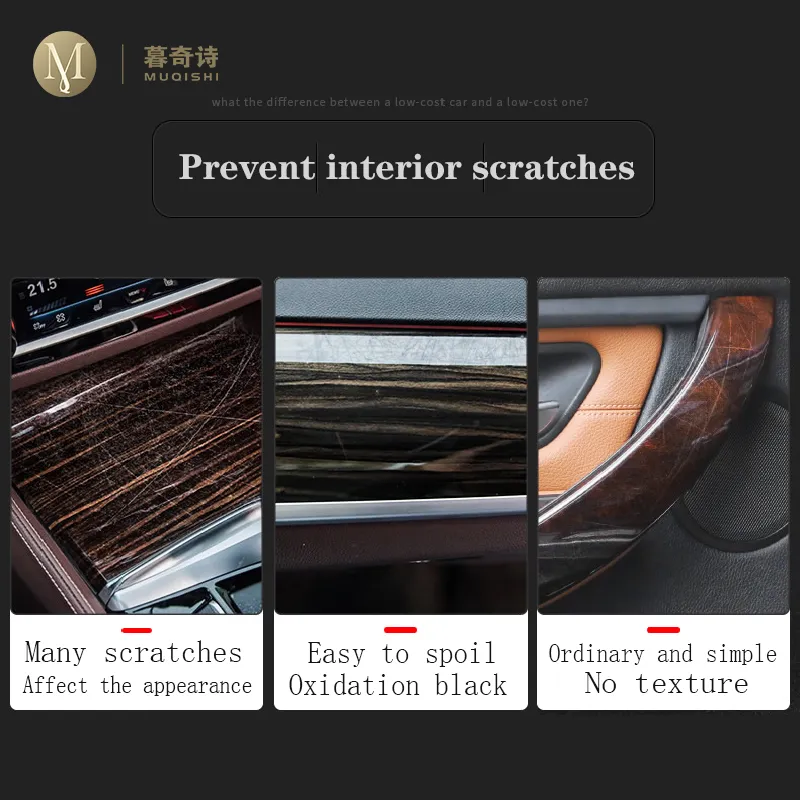 For Audi A6 A7 C8 2019-2023 Car Interior Film Dashboard piano board Shift center console Anti-scratch transparent TPU PPF Film