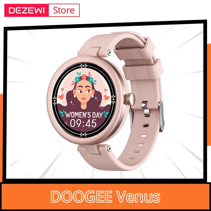 Zegarki globalna wersja Doogee Venus IP68 Wodoodporny smartwatch Bluetooth 5.0 200 mAh Duże bateria 1.09 "