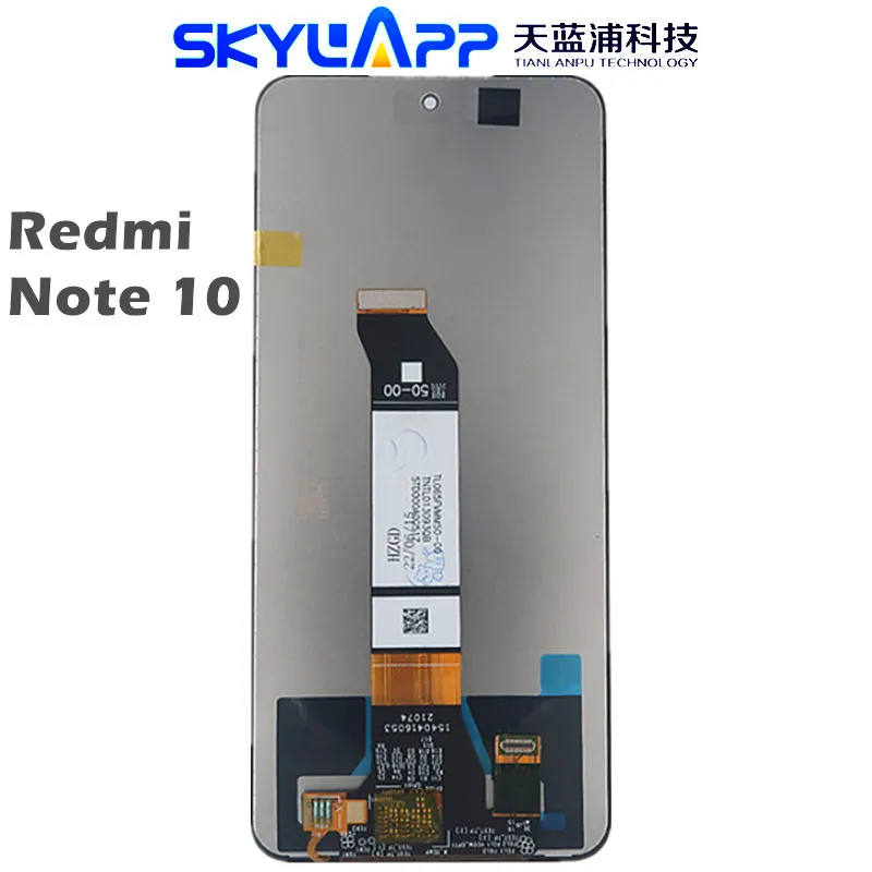 Écran LCD complet du téléphone portable pour Xiaomi Redmi Note 10 Pro Note10pro 5G Phone Mobile Panneau d'affichage TFT Numériseur de l'écran tactile