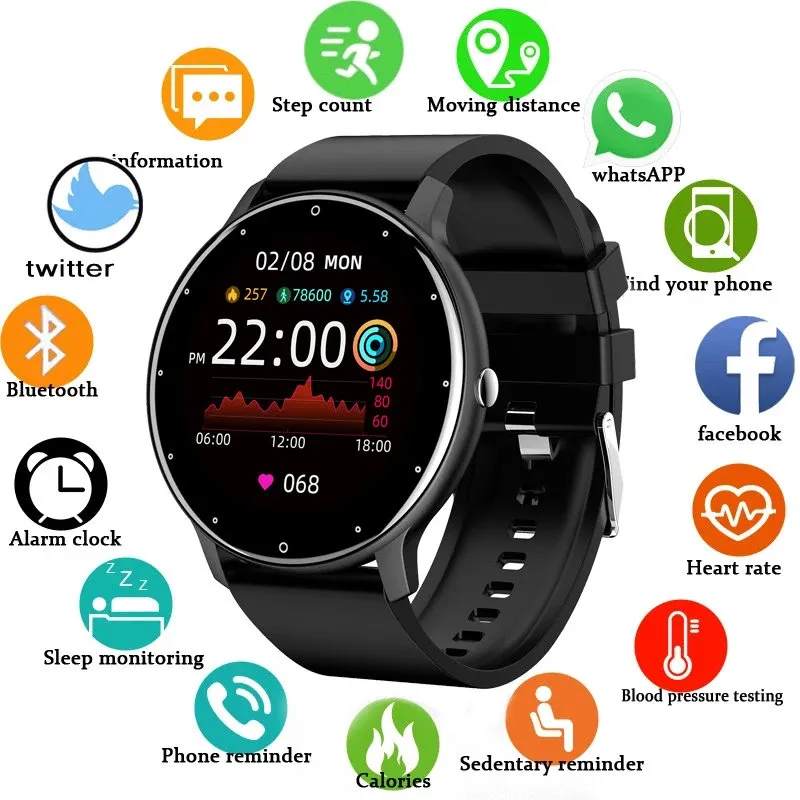 Watches 2023 New Smart Watch Men Women Full Touch Screen Sport Fitness Watch Man IP67 Waterproof Bluetooth Smartwatch Gift for Men