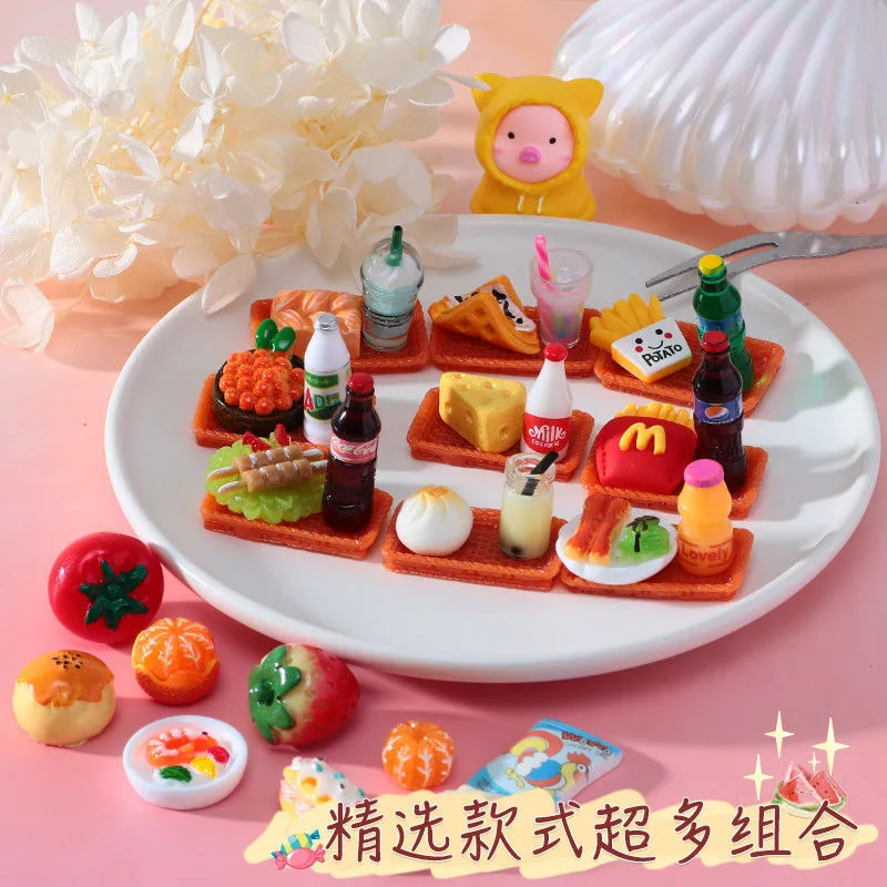 Dollhouse Miniature Party Accessory - 1:12 Scale Pink Birthday Cake & Candles For Dollhouse Decor - View #6