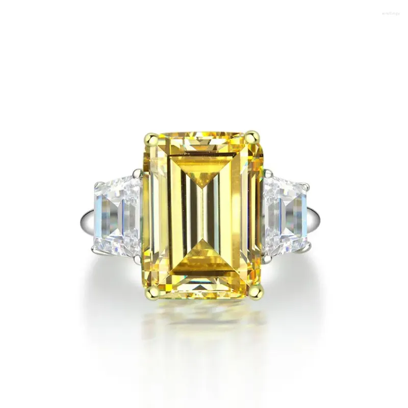 Cluster Anneaux Shipei Jewelry 2024 8 Emerald Cut 10 14 mariage simple et élégant