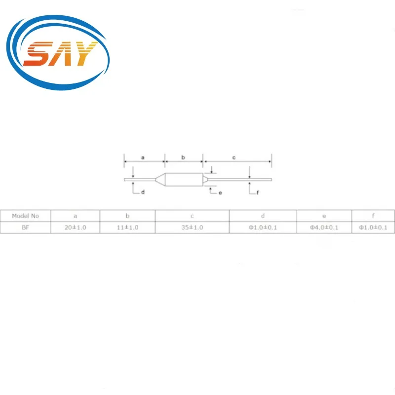 Original Autentic /lote BF192 10A 250V BF92 -I 125V Fusível de temperatura BF192X 16A BF73 - BF257 graus TF 192 degc ry192 ry