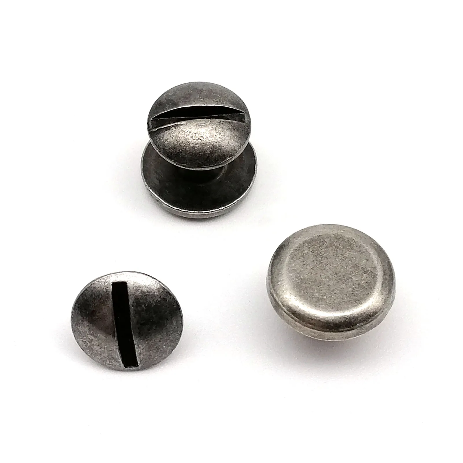 10pcs Round Head 10mm Screwback Chicago Screw Nail Binding Rivet Stud for Leather Shoulder Bag Knapsack Belt Strap Wallet