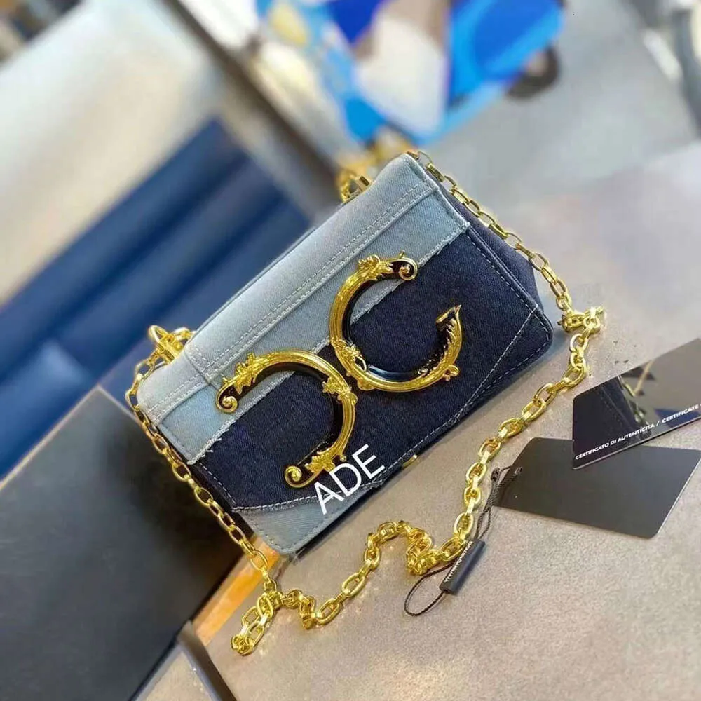 Luxe ontwerper Crossbody tas D schoudertassen vrouwen denim stof echte lederen handtas mode trendy g handtassen tote portemonnee vrouwelijke portemonnees