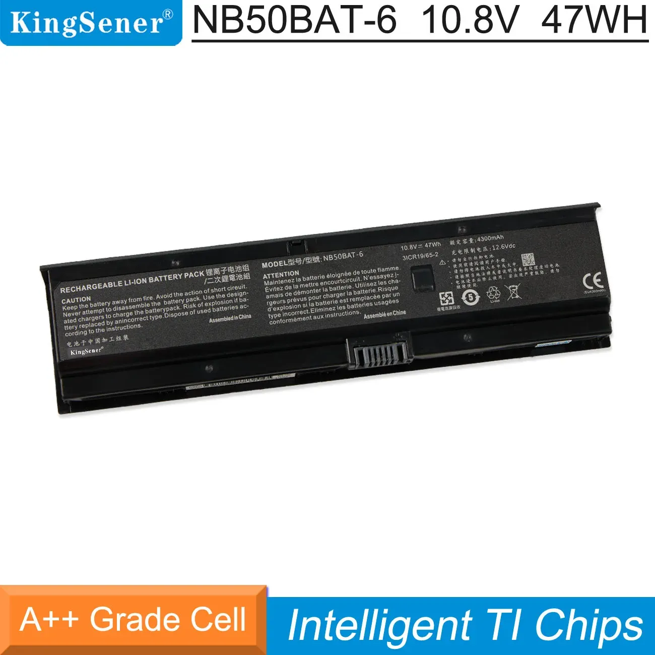 Batteries Kingsener NB50BAT6 Batterie pour ordinateur portable pour Shinelon Huimezhe DD2 pour Clevo NB50TK1 NB50TJ1 NB50TL NB50TZ NB60TA 10.8V 47Wh