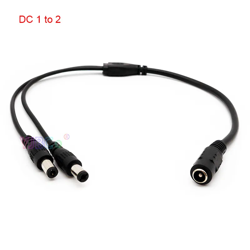 5.5*2,1 mm DC Power Jack DC Power Cable 1 Kvinna till 2/3/4/5 Male Plug -splitteradapter för säkerhet CCTV -kameran LED -lampan