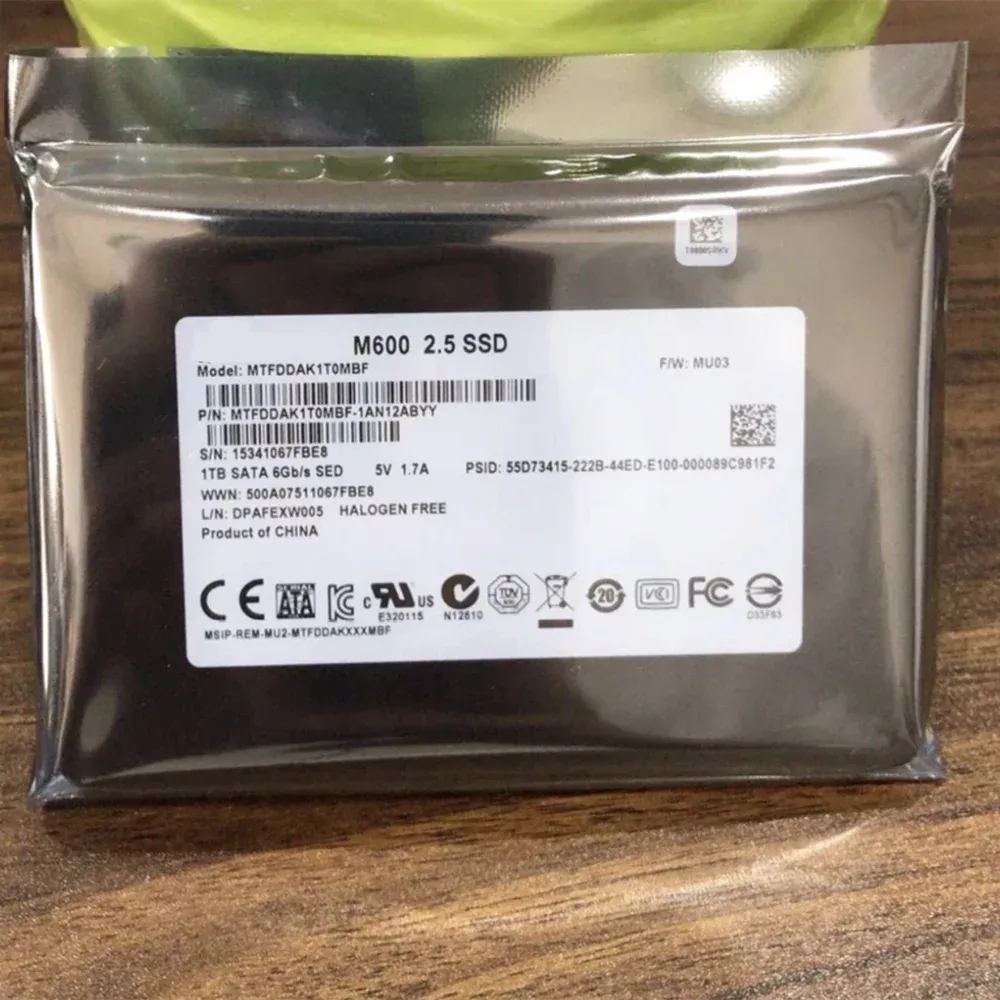 محرك أقراص M600 1TB 512GB 2.5 "SSD MLC SATA3 6GBPS محرك الحالة الصلبة الداخلية للميكرون لسطح مكتب الكمبيوتر المحمول