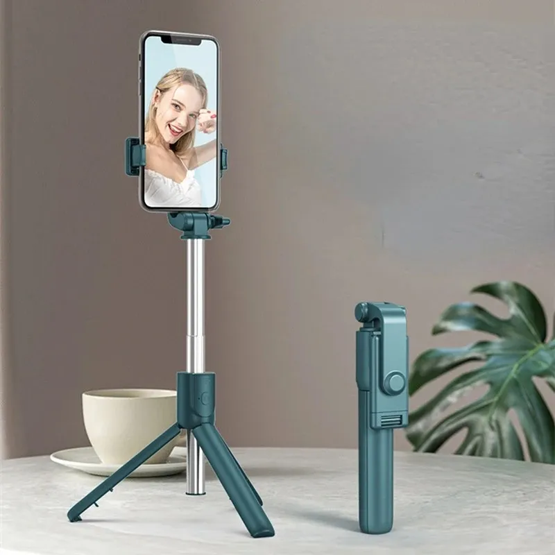 Bluetooth kablosuz selfie çubuk katlanabilir mini tripod, iPhone iOS xiaomi android telefon için uzaktan deklanşör ile uzatılabilir monopod