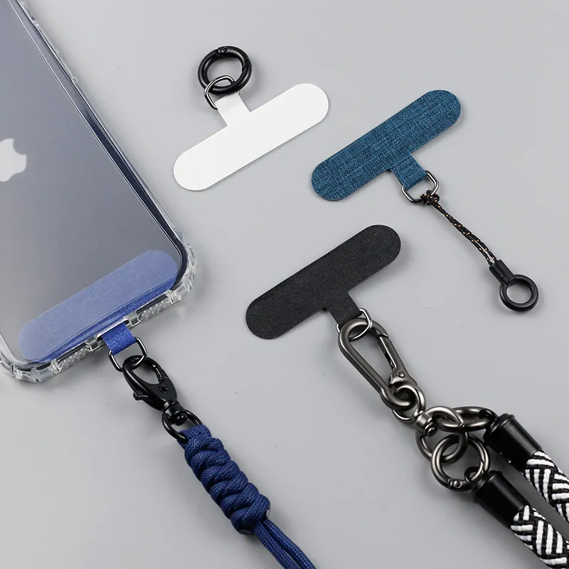 Patch Clip Lanyard Tether Tab Hanger Holder handleds halsband packning för iPhone Samsung Xiaomi Huawei Telefonfodral Lanyard Patch