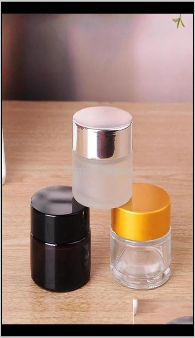 Packing Bottles 5G5Ml 10G10Ml Upscale Cosmetic Storage Container Jar Face Lip Balm Frosted Glass Bottle Pot With Lid And Inner P6396853