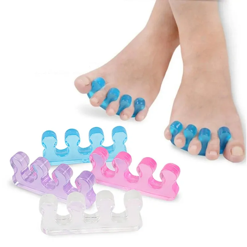 3 paren zachte siliconen teen die gel teen separator scheiden flexibele vinger spacer siliconen zachte vorm voor manicure pedicure nagelgereedschap