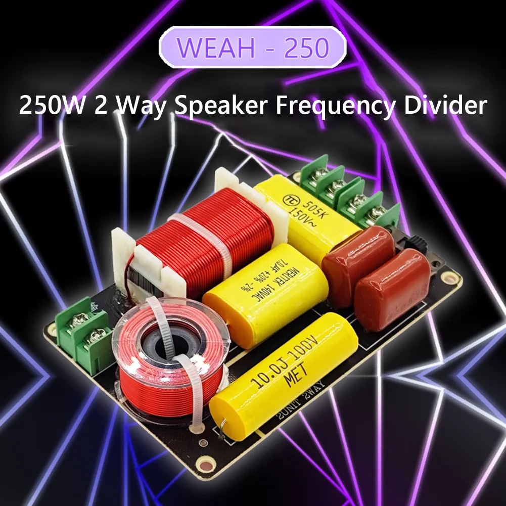 Divisore Di Frequenza 2 Vie 250W - Crossover Per Altoparlanti Home Theater HiFi - Foto 10