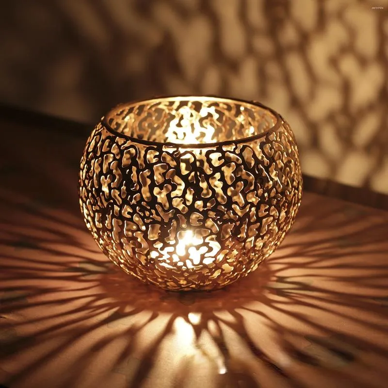 Kerzenhalter Home Decor Accessoires Metall Eisenkunsthalter Cover kreativer Wohnzimmer Tisch Gold Romantische Hochzeit