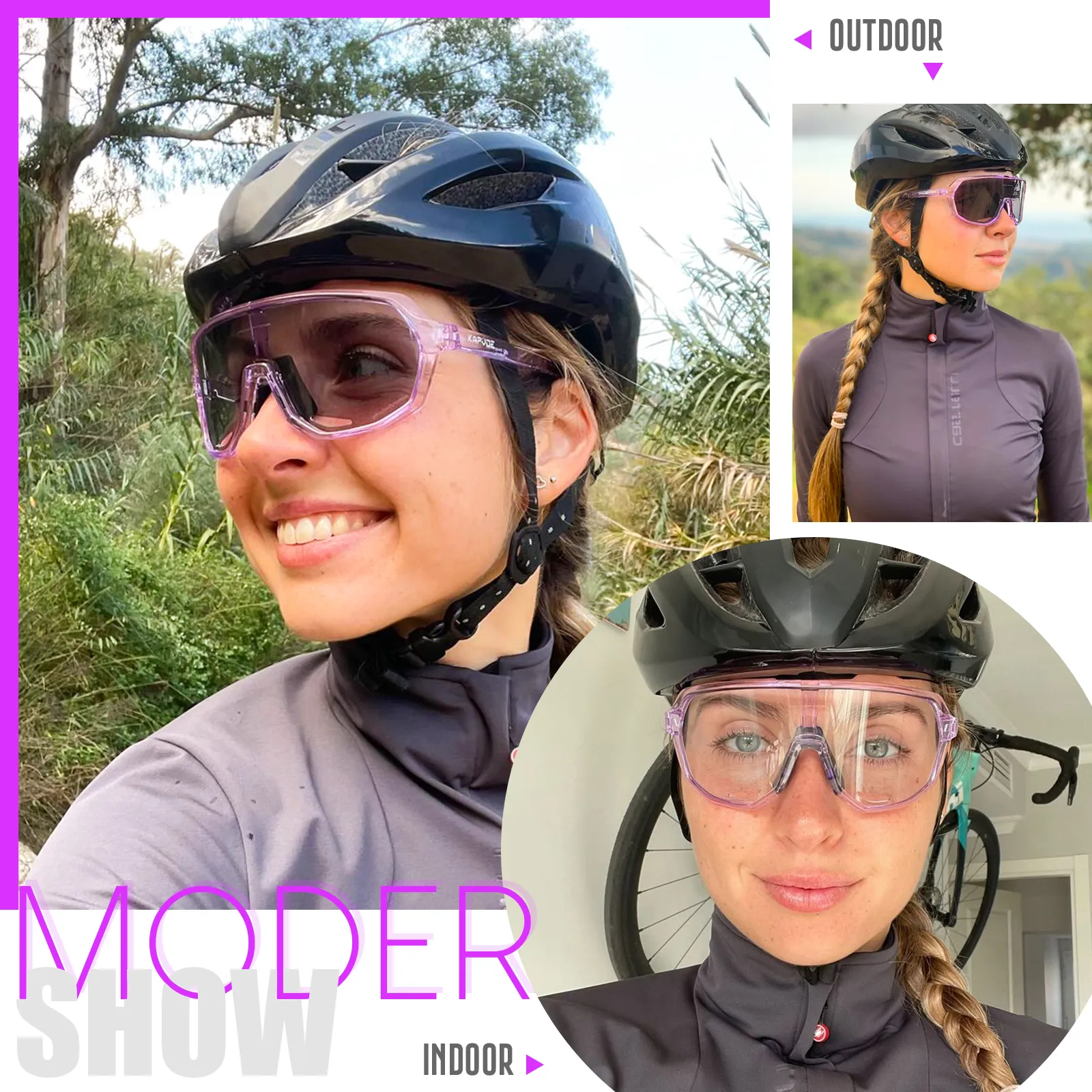 Unsex Photochromc Cyclng Glasses MTB Sunglasses NRZC - 08 1