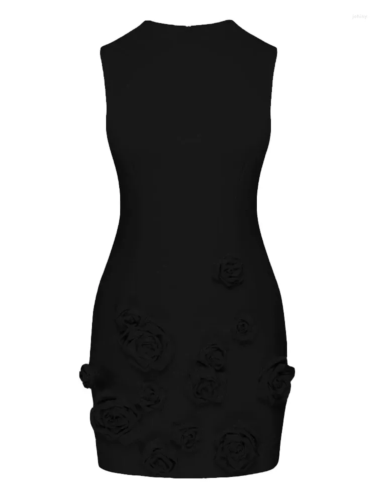 Applique Lace Patchwork Round Neck Sleeveless Bodycon Dresses Applique Lace Patchwork Round Neck Sleeveless Bodycon Dresses