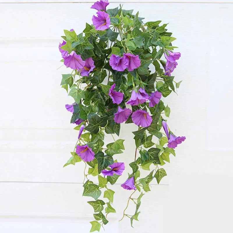 Decorative Flowers 65.5cm Artificial Silk Morning Glory Fake Flower High Quality For Wedding Home Garden Party DIY Table Decoration