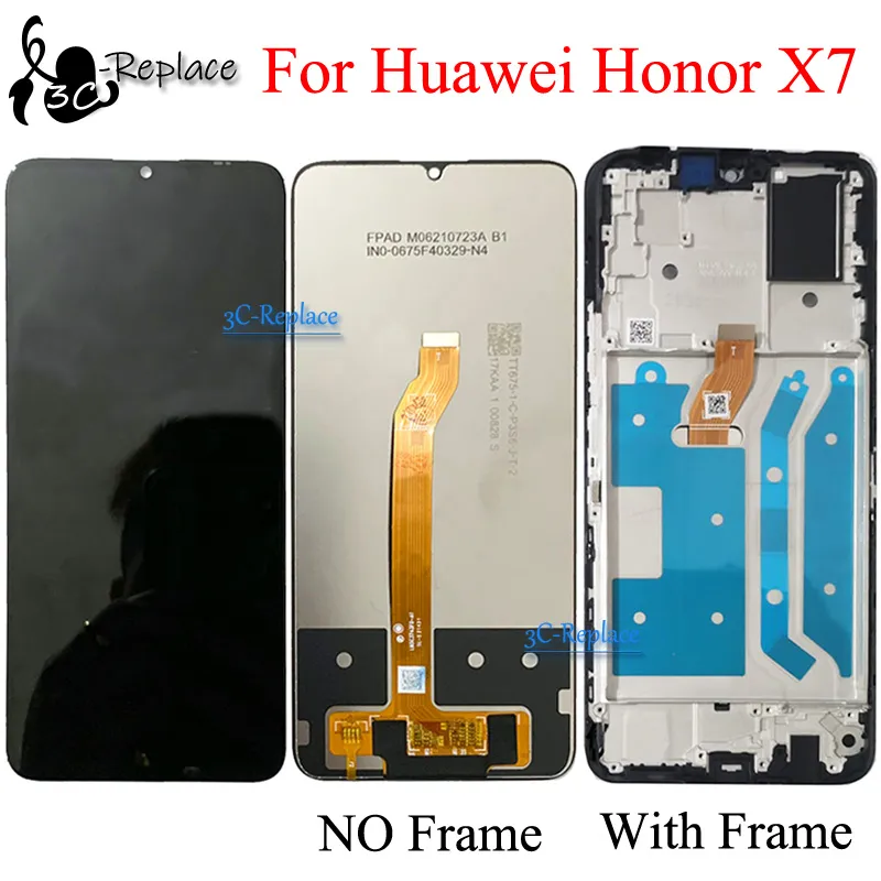 Schwarz 6,74 Zoll für Huawei Honor x7 CMA-LX2 LCD-Anzeige-Touchscreme Digiziter-Panel-Baugruppe Ersatz / mit Rahmen