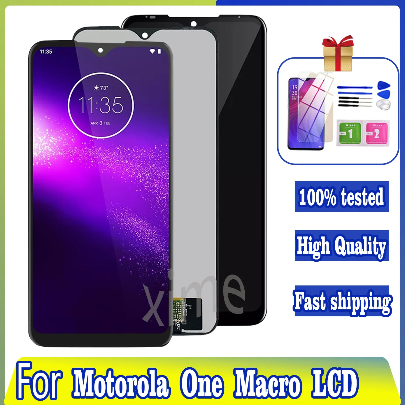 6.2 "ЖК-дисплей для Motorola Moto One Macro LCD-дисплей.
