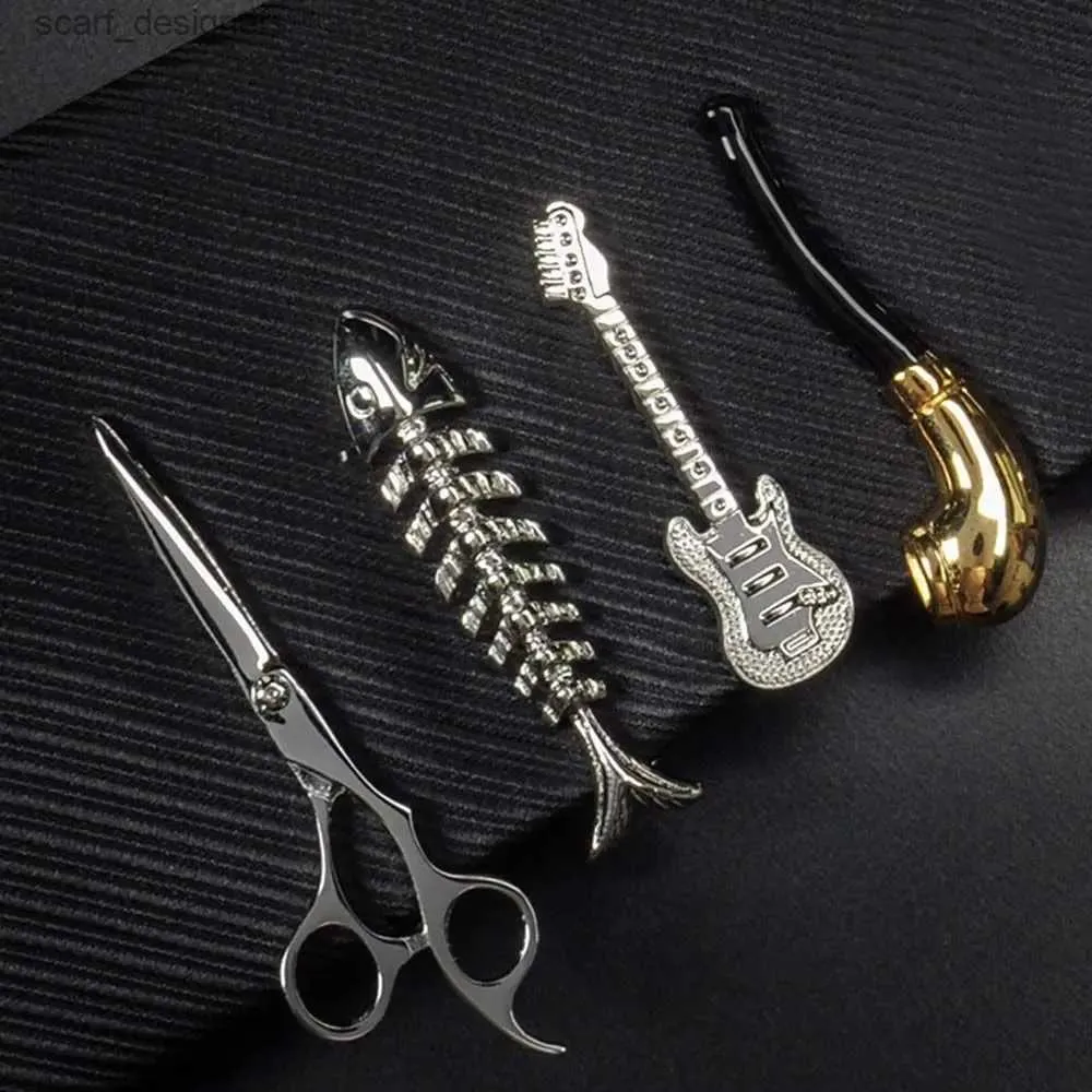 Tie clips 1 Creative Mens cadeau -sleutelvormige bruiloftsvormige sieraden ketting clip pin stropdas clip y240411