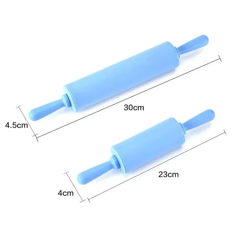 Non-stick Fondant Rolling Pin for Kids Fondant Cake Dough Roller Decorating Cake Roller Crafts Baking Cooking Tool Color RandomDecorating Cake Roller Crafts