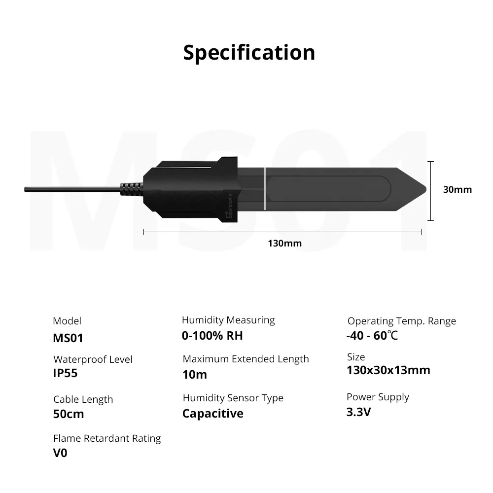 Smart Soil Moisture Sensor: IP55 Waterproof Detector for Automatic ...