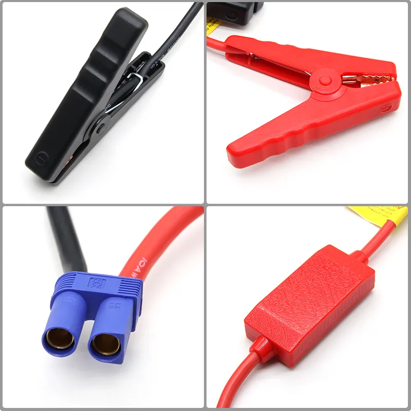 1/5 / 10pcs Clip de batterie Connecteur Cerger d'urgence Cable Cable Cable Batter