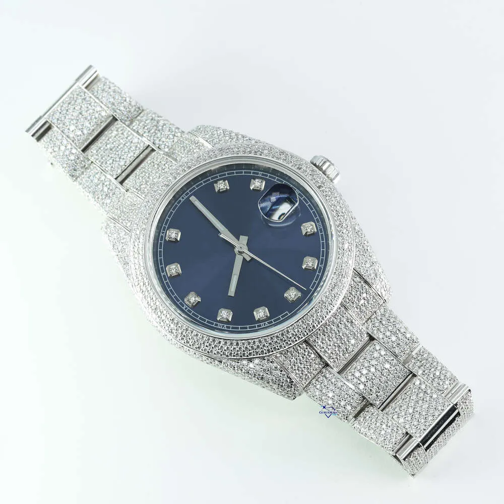 Luxe kijkend volledig kijken Iced Iced for Men Woman Top vakmanschap uniek en dure Mosang Diamond Watchs voor Hip Hop Industrial Luxueuze 48788