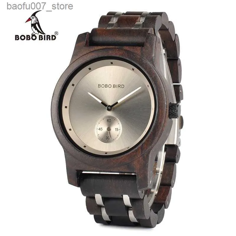 Wristwatches BOBO BIRD Wooden es Men Lovers Timepieces Wood Metal Quartz logo masculinoin wholesale Montre homme