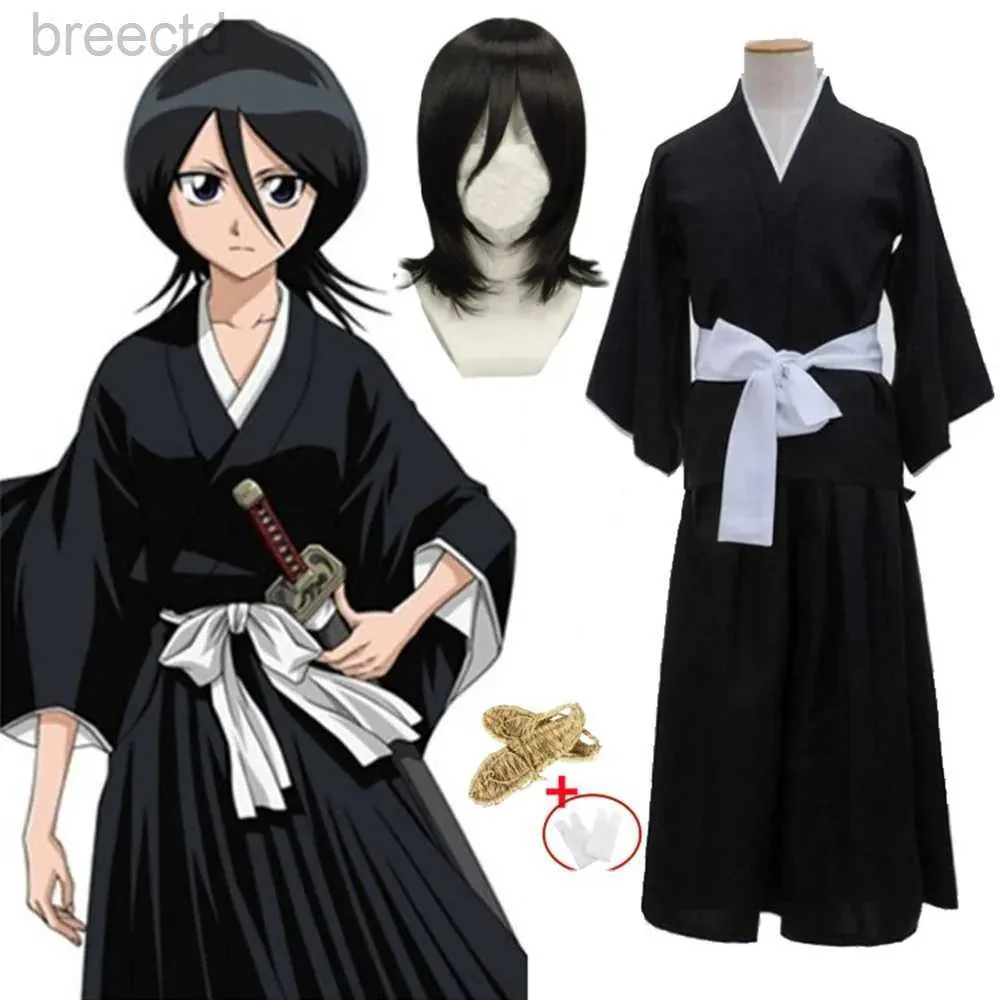 Anime Costume Bleach Kuchiki Rukia Shinigami Cosplay Costplay Buty Buty Zestaw Halloween dla kobiety mężczyźni Ubrania 240411