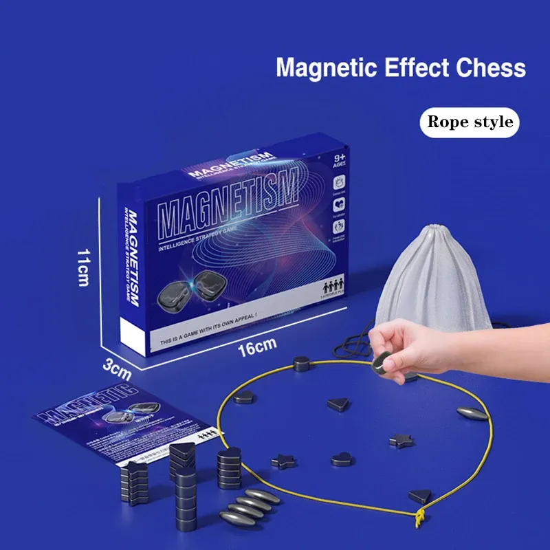 لعبة Magnet Chess Game Checkers لعبة تعليمية متعددة الاستخدامات Ortable Chess Board Kids/Adults Toys Gathering Gathing Hisk