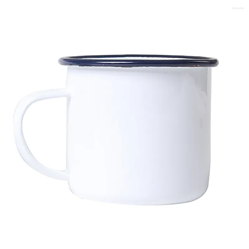 Muggar 4pc/packge sublimering tom mugg anpassad design enamal tryck logotyp diy cmug mjölk