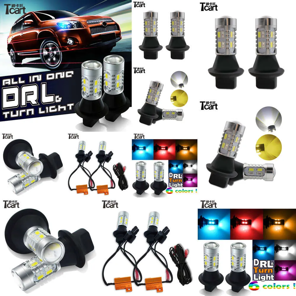 Accessoires de lumière de voiture TCART PY21W / BAY15S1156 DRL LUMIÈRES DE DAYIME POUR RENAULT DACIA DRL avec des clignotants avant tout en un