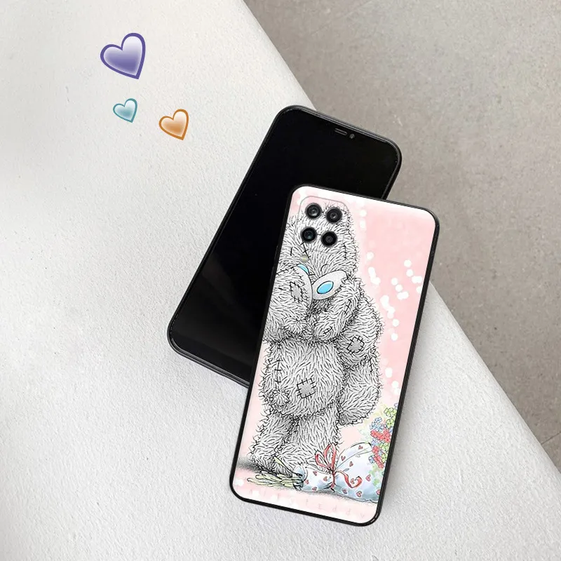 Dla Samsung Galaxy A13 A12 A11 A21S A22 5G A23 A20 A40 A30 A20 A10 E A70 A24 A04 Cute Bear Teddy Soft Telefon Cover Case Case Case