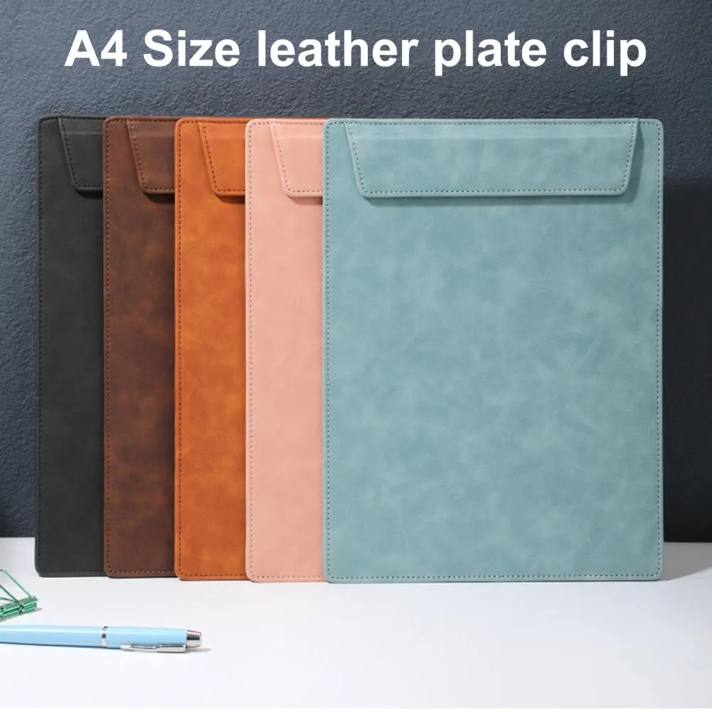 Office Stationery Supplies Urklipp A4 Paper Blotter Holder Magnetic File Folder Pu Leather Drawing Pad Clip Board