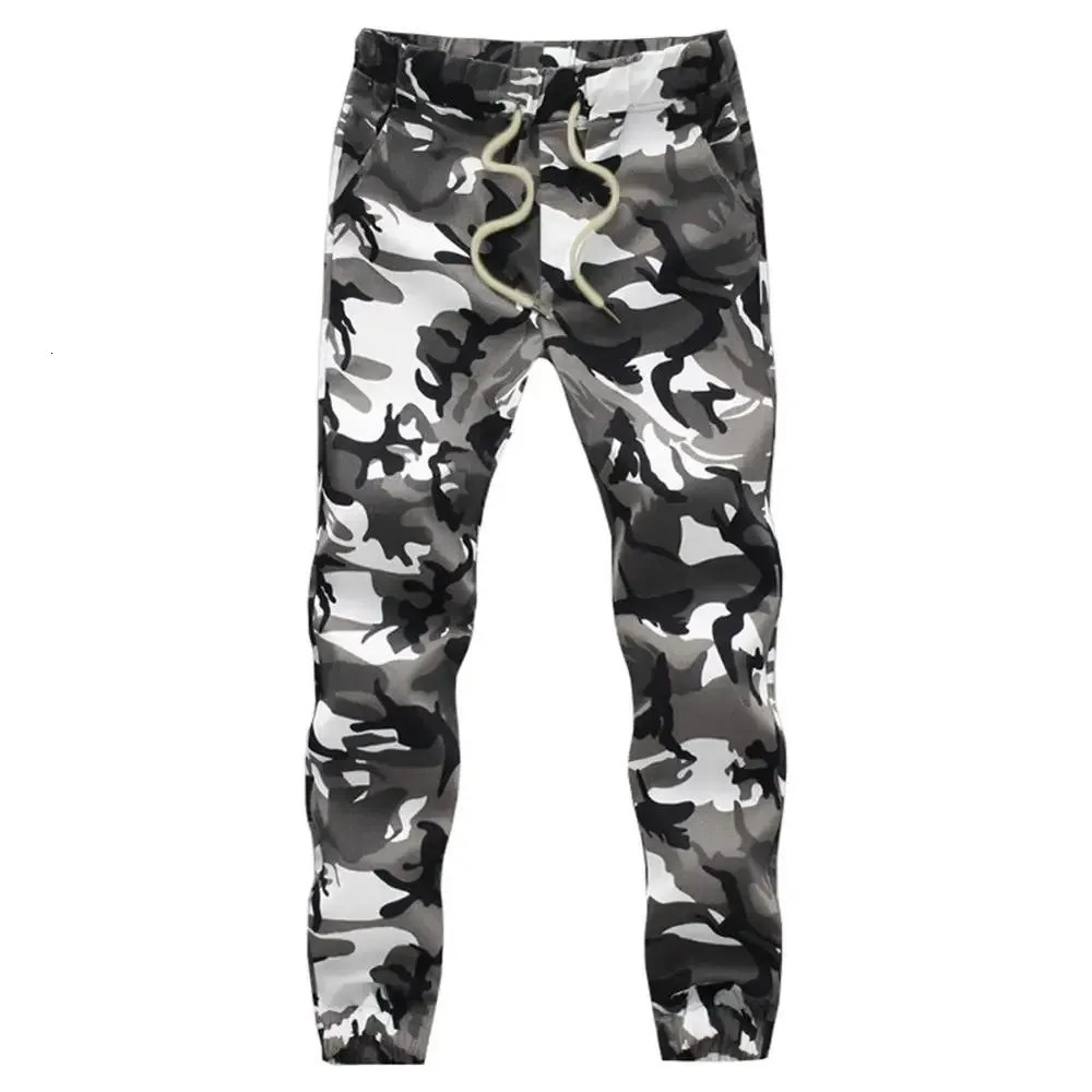 Camouflage jogger broek zweetbroek mannen pure katoenen heren lente herfstpotlood harem broek comfortabele broek camo joggers 240411