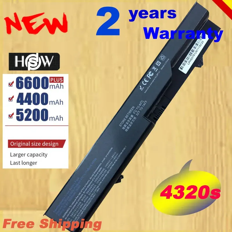 Batteries HSW 5200mAh Laptop Battery for HP 593572001 PH06 593573001 battery For HP 620 for HP 625 fast shipping