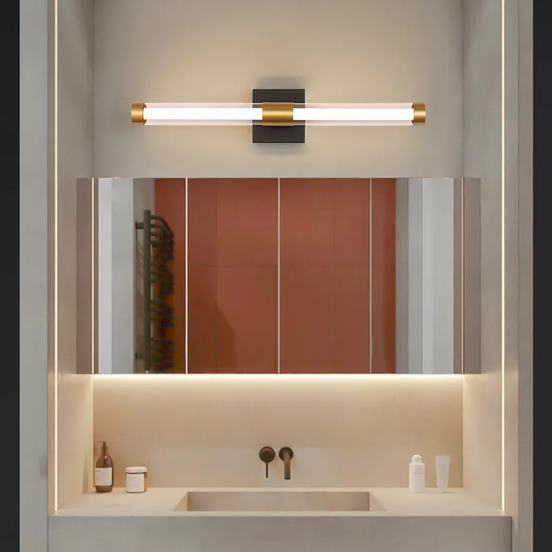 Vanité minimaliste moderne Lumière salle de bains en aluminium Mirmor de lavabo de lavabo