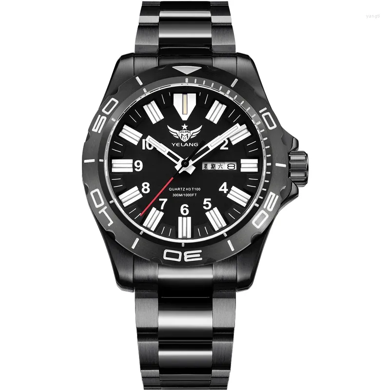 Wristwatches YELANG Men Diver Watch 42MM Military Quartz Wristwatch Luminous 30ATM Waterproof Sapphire Mirror Sport Miyota 2565